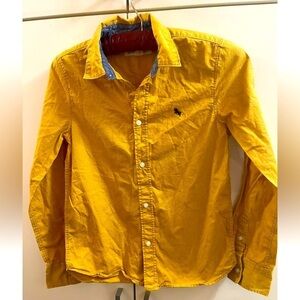 HM LOGG Shirt Youth 9-10Y Mustard Cotton  Long Sleeve Button Down Top Kids Boys
